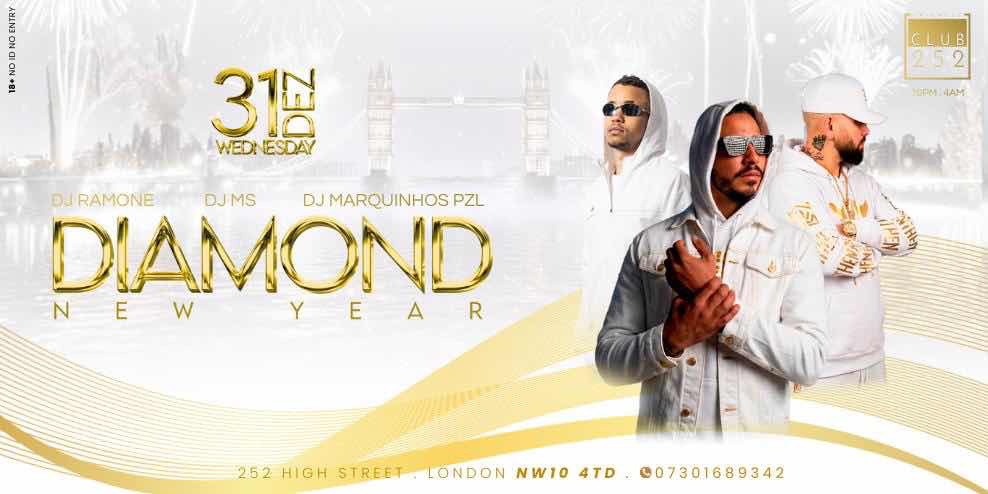 Réveillon brasileiro em Londres - Diamond New Year no Club 252