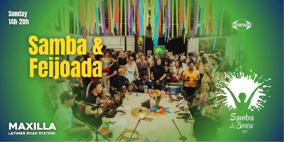 Roda de samba e feijoada do Samba de Bamba em Londres, edição especial Outubro Rosa